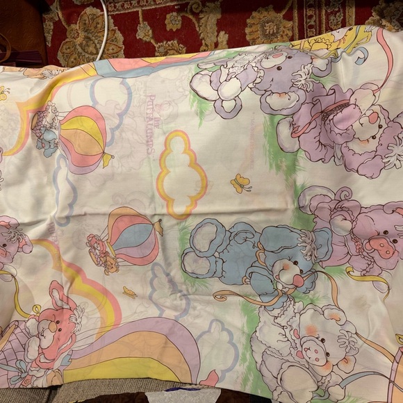 Vintage 1987 Puffalumps Twin Sheet Set Fisher Price Pastel 80s Bedding - Picture 5 of 7